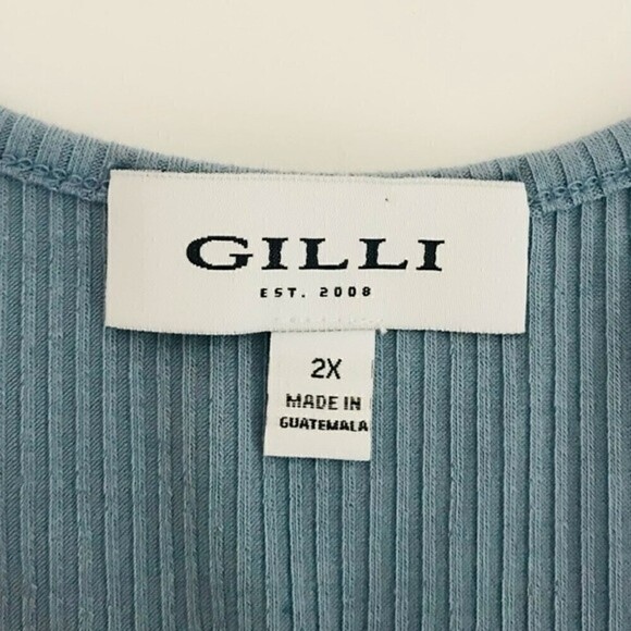 New! Gilli Ribbed Knit Button Front Henley Drawstring Jersey Jumpsuit - Picture 12 of 15